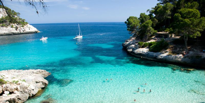 tres playas vírgenes de Menorca